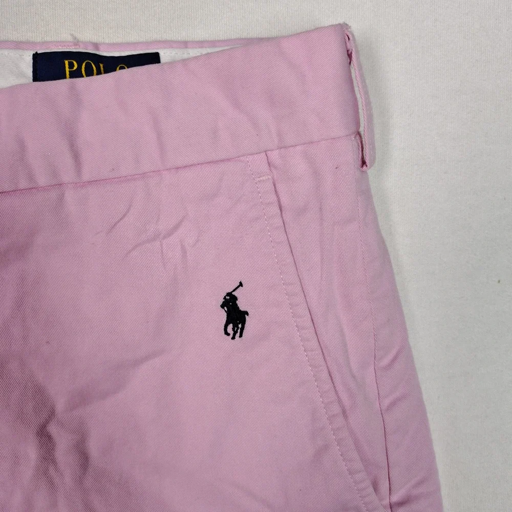 Polo Ralph Lauren Mens Pink All Over Pony Embroidered Stretch Classic Fit Shorts